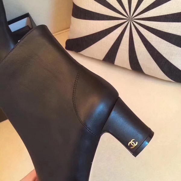 Chanel Ankle Boot Leather CH2209 Black