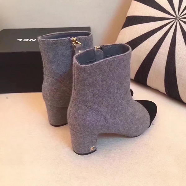 Chanel Ankle Boot Leather CH2209 Gray