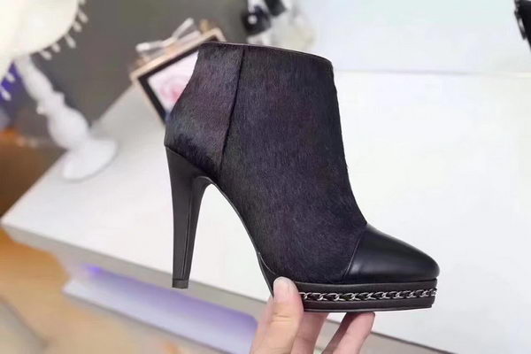 Chanel Ankle Boot Leather CH2225 Black