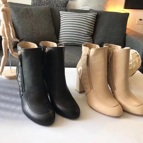 Chanel Ankle Boot Leather CH2229 Apricot