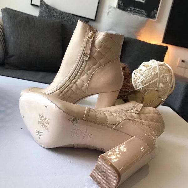 Chanel Ankle Boot Leather CH2229 Apricot