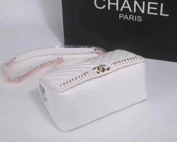 Chanel Classic Tote Bag Sheepskin Leather 36903 White