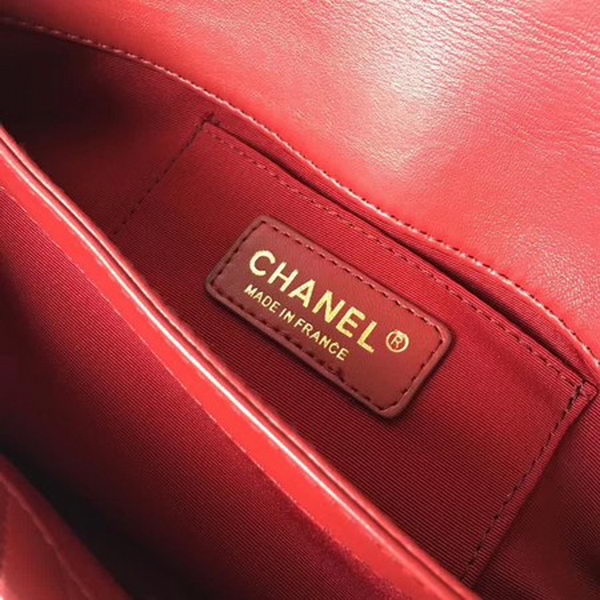 Chanel Clutch Chevron Sheepskin Leather CHA6698 Red