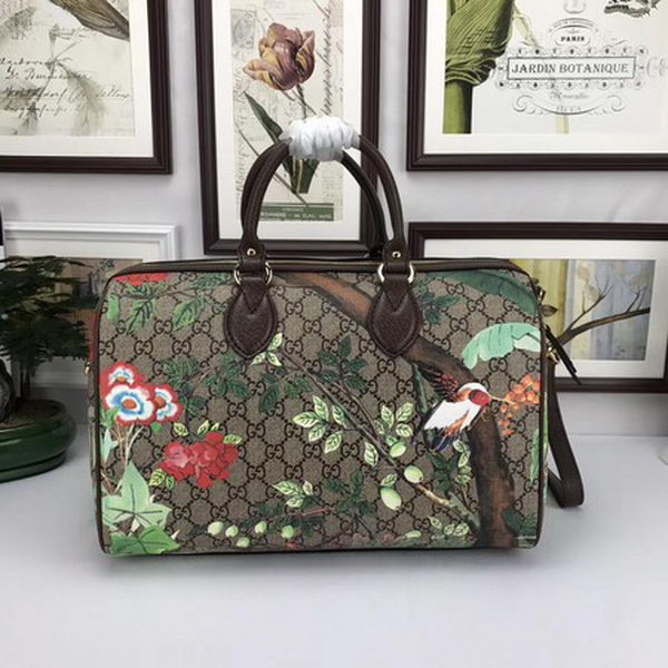 Gucci Tian GG Supreme Boston Bag 409527 Brown