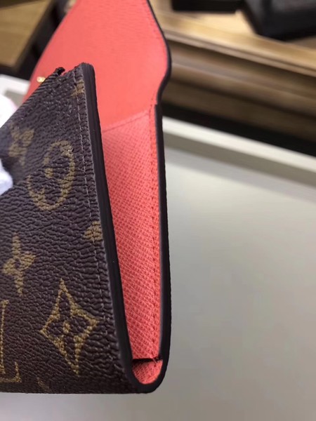 Louis Vuitton Monogram Canvas EMILIE WALLET M61289 Light Red