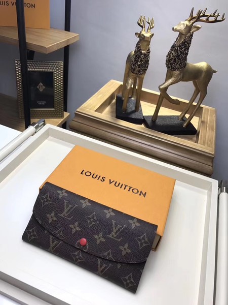 Louis Vuitton Monogram Canvas EMILIE WALLET M61289 Red