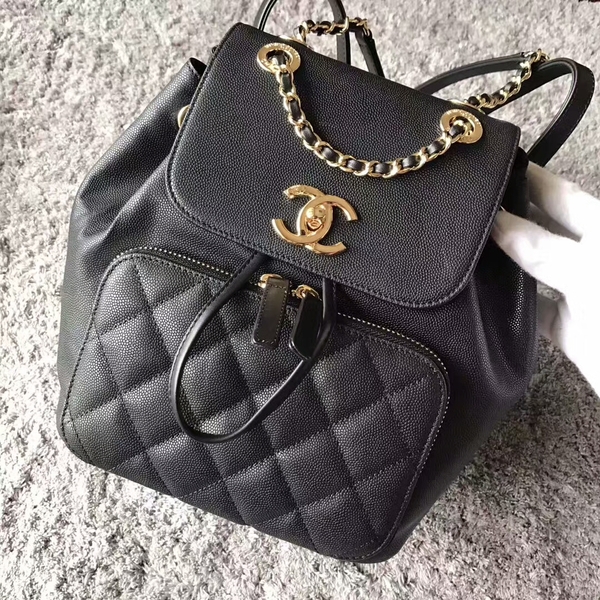 Chanel Original Calfskin Leather Backpack CHA2589 Black