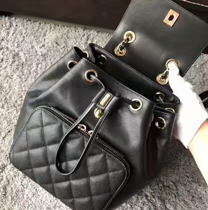 Chanel Original Calfskin Leather Backpack CHA2589 Black