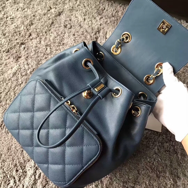 Chanel Original Calfskin Leather Backpack CHA2589 Blue