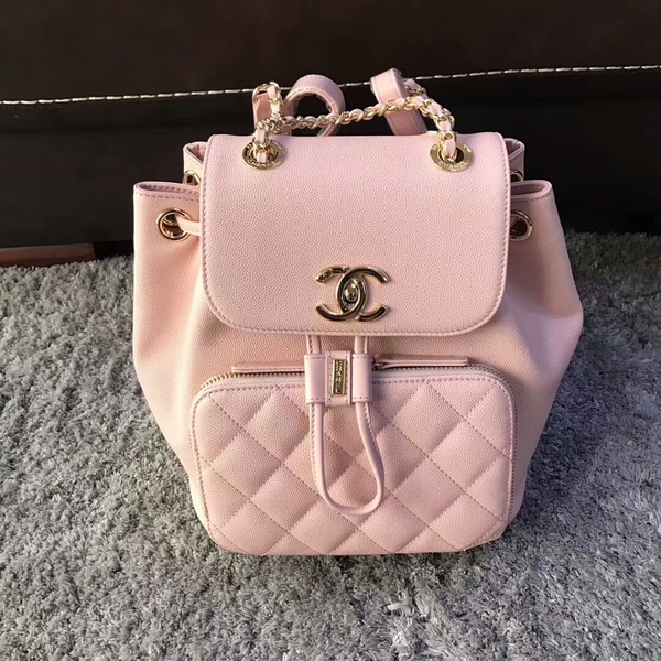 Chanel Original Calfskin Leather Backpack CHA2589 Light Pink