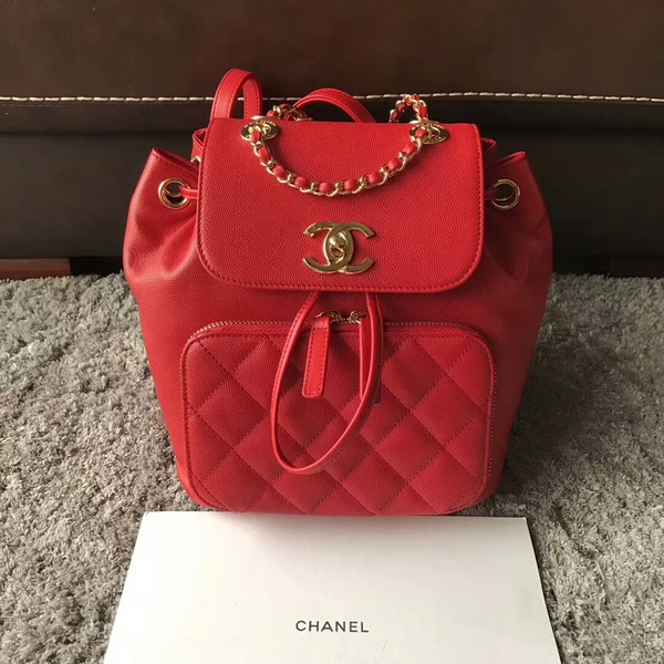 Chanel Original Calfskin Leather Backpack CHA2589 Red