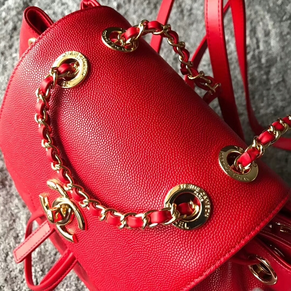 Chanel Original Calfskin Leather Backpack CHA2589 Red