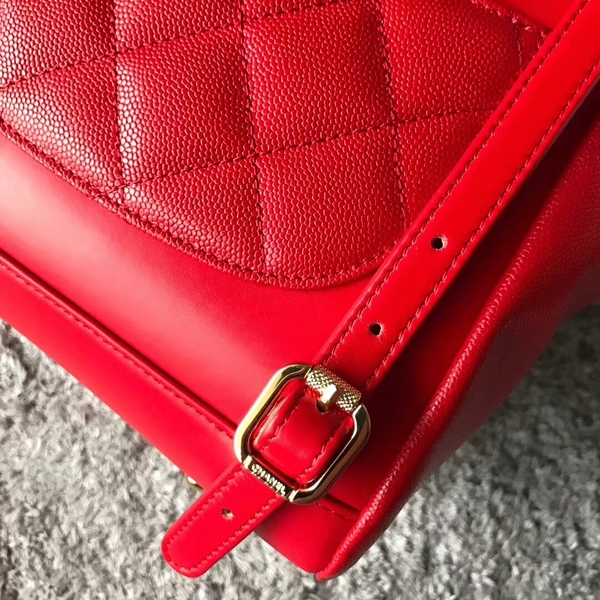 Chanel Original Calfskin Leather Backpack CHA2589 Red