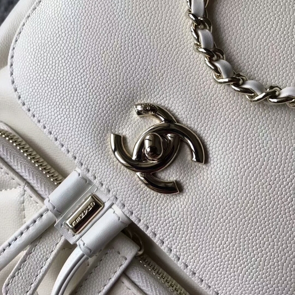 Chanel Original Calfskin Leather Backpack CHA2589 White