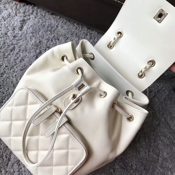 Chanel Original Calfskin Leather Backpack CHA2589 White