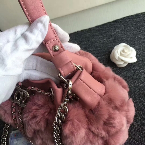 Chanel Cony Hair Tote Bag CH5529 Pink