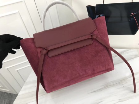 Celine Belt Bag Original Suede Leather C3349 Wine