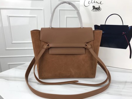 Celine Small Belt Bag Original Suede Leather A98310 Brown