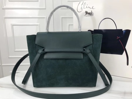 Celine Small Belt Bag Original Suede Leather A98310 Green