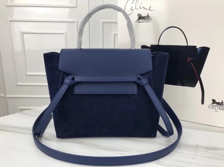 Celine Small Belt Bag Original Suede Leather A98310 Royal