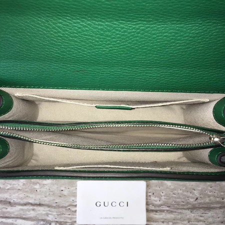 Gucci Dionysus Leather Top Handle Bag 448075 Green