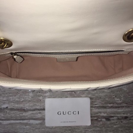 Gucci GG Marmont Matelasse Shoulder Bag 443497 OffWhite