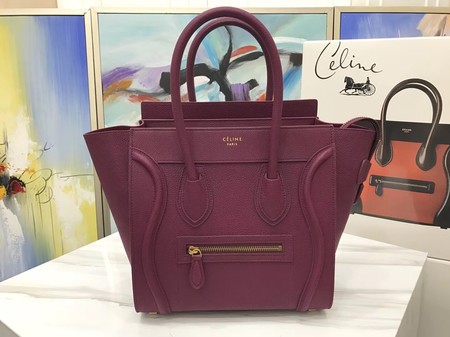 Celine Luggage Micro Tote Bag Original Leather CLY33081M Purple