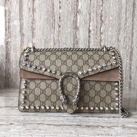 Gucci Dionysus Small GG Shoulder Bag 400249 Apricot