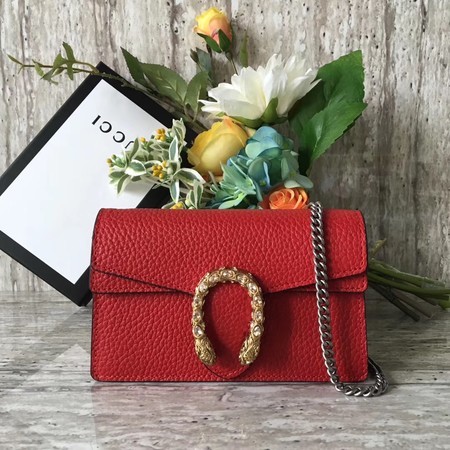 Gucci Dionysus Leather Super mini Bag 476432 Red