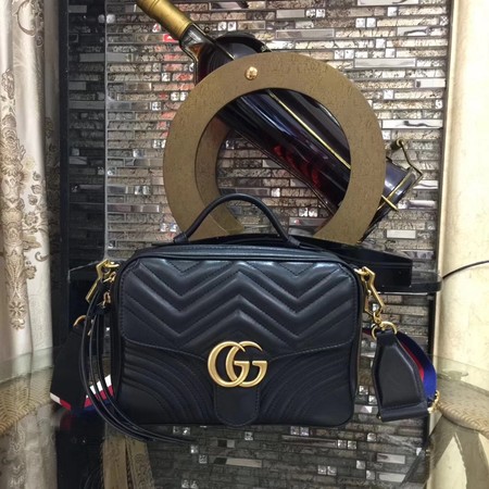 Gucci GG Marmont Small Shoulder Bag 498100 Black