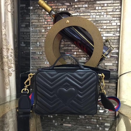 Gucci GG Marmont Small Shoulder Bag 498100 Black