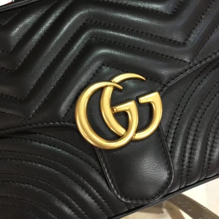 Gucci GG Marmont Small Shoulder Bag 498100 Black