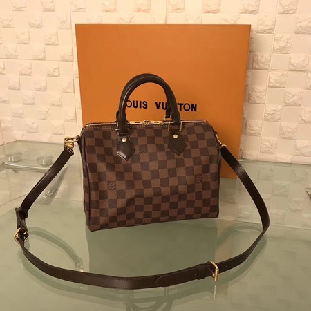 Louis Vuitton Damier Ebene Speedy 25 With Shoulder Strap N41181