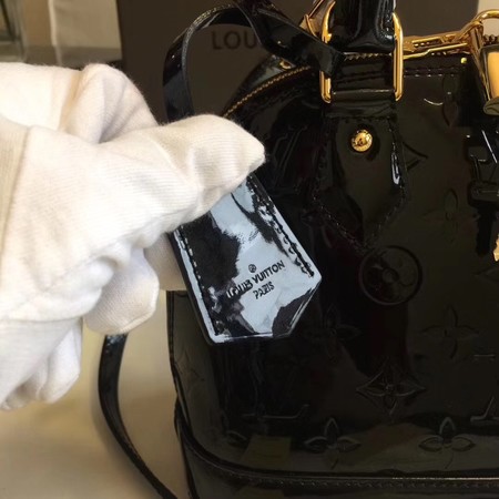 Louis Vuitton Monogram Vernis Alma BB M91606 Black