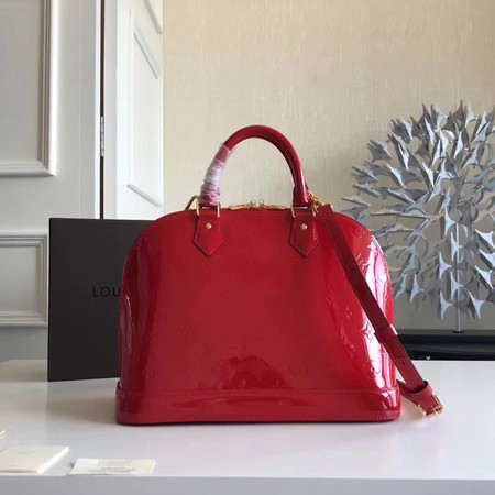 Louis Vuitton Monogram Vernis Alma PM M91611 Red