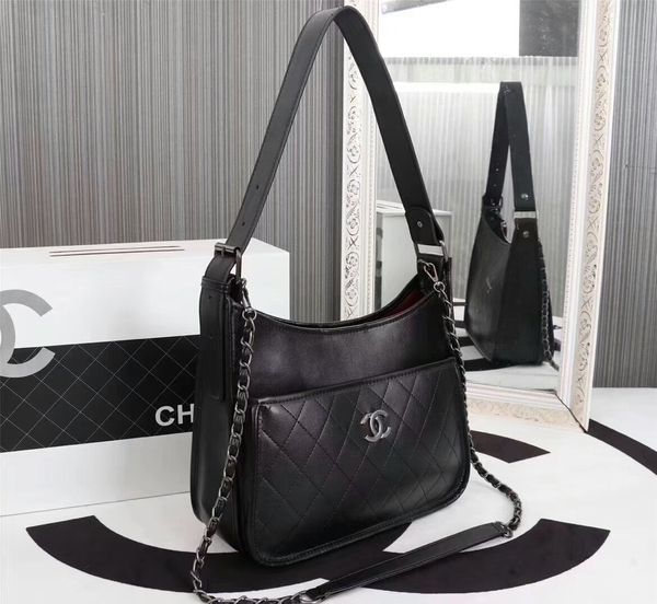 Chanel 2017 Calfskin Leather Tote Bag 8129 Black