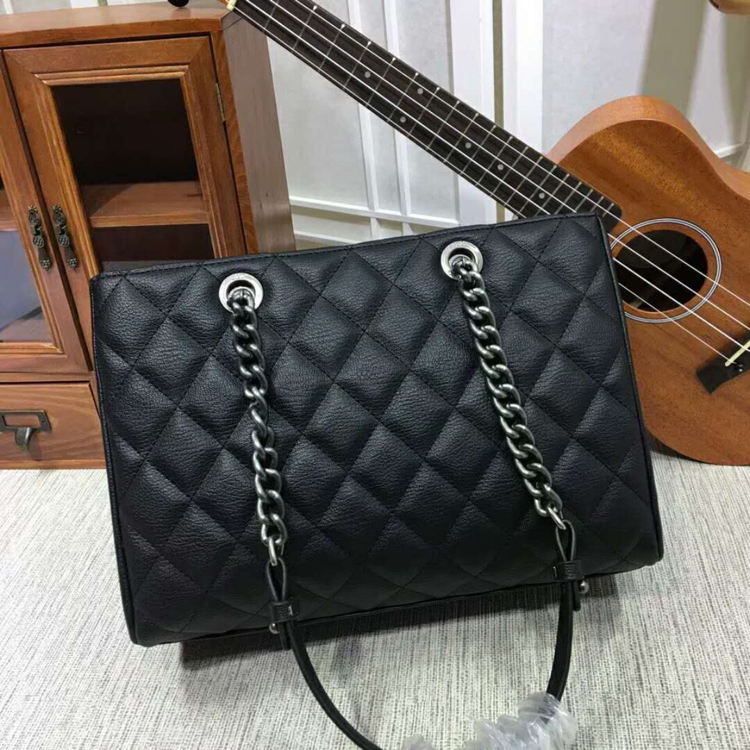 Chanel Calfskin Leather Tote Bag 8809B Black