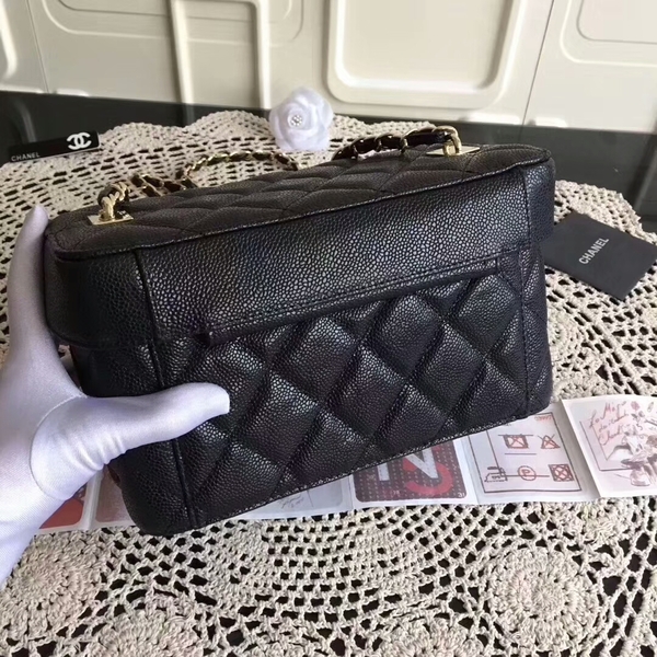 Chanel Cosmetic Bag Caviar Leather CHA6600 Black