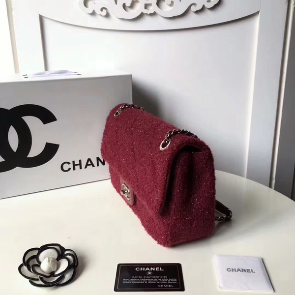 Chanel Original Suede Leather Flap Shoulder Bag A8128 Red