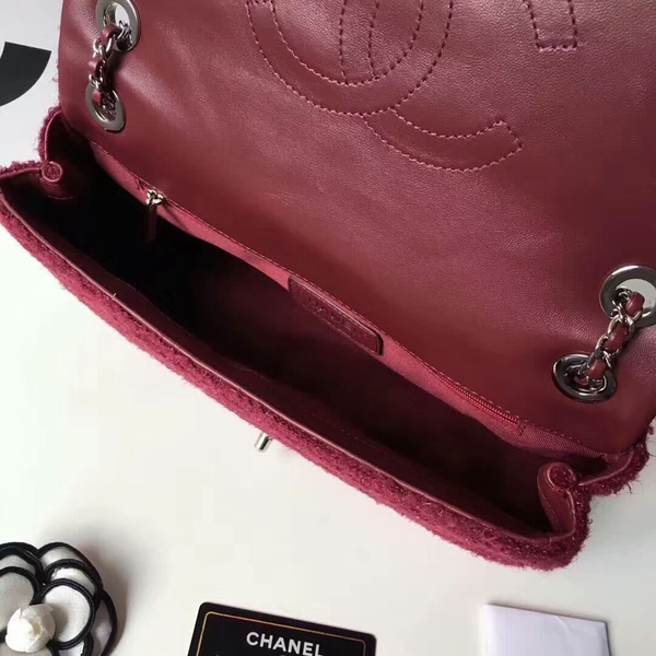 Chanel Original Suede Leather Flap Shoulder Bag A8128 Red