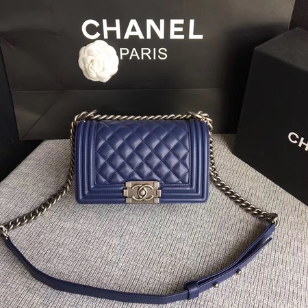 Boy Chanel Flap Shoulder Bag Sheepskin Leather A67085 Blue