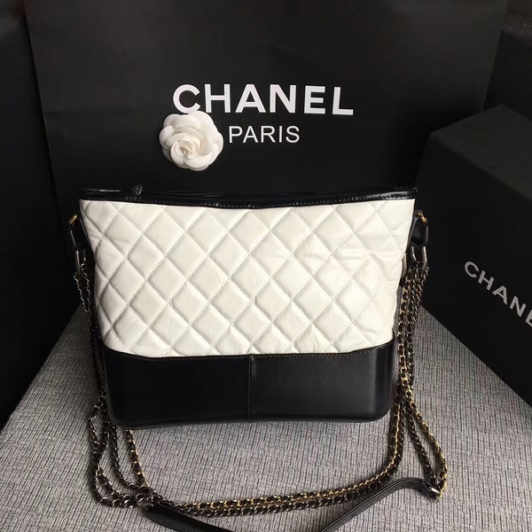 Chanel Gabrielle Shoulder Bag Original Calfskin Leather A93842 Black&White