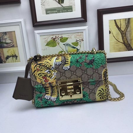 Gucci Padlock GG Supreme Shoulder Bags 409487 Green