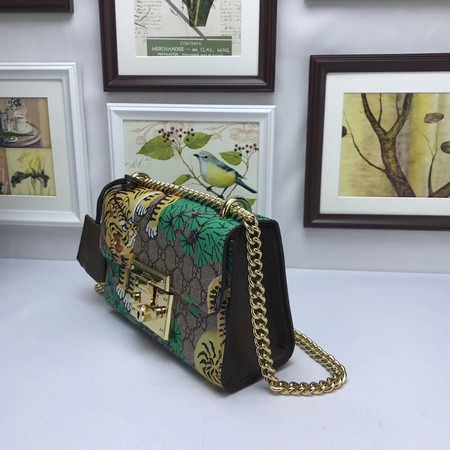 Gucci Padlock GG Supreme Shoulder Bags 409487 Green