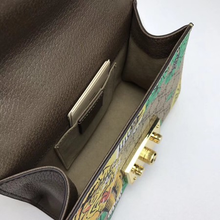 Gucci Padlock GG Supreme Shoulder Bags 409487 Green