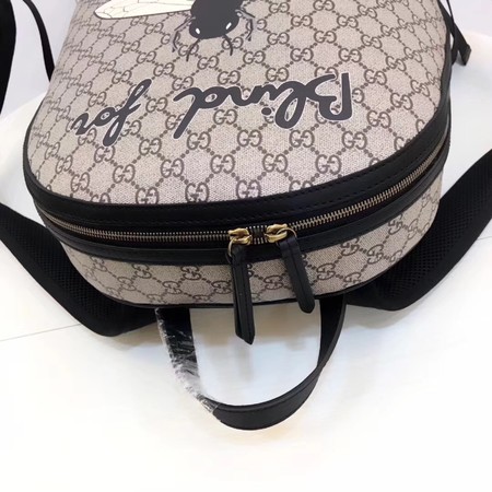 Gucci Bee Print GG Supreme Backpack 419584 Brown