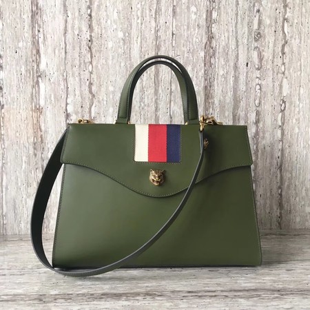 Gucci GG Marmont Top Handle Bag 476470 Green