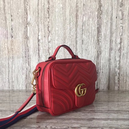 Gucci GG Marmont Small Shoulder Bag 498100 Red