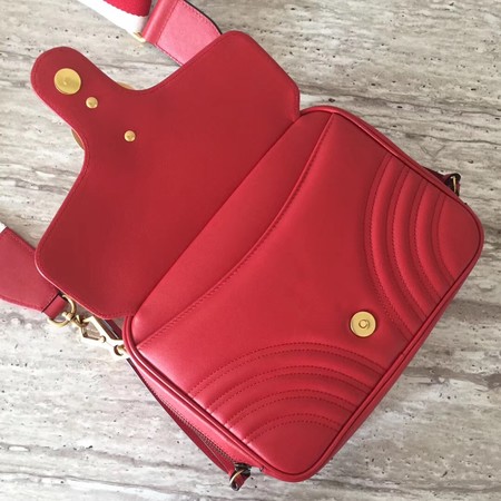 Gucci GG Marmont Small Shoulder Bag 498100 Red