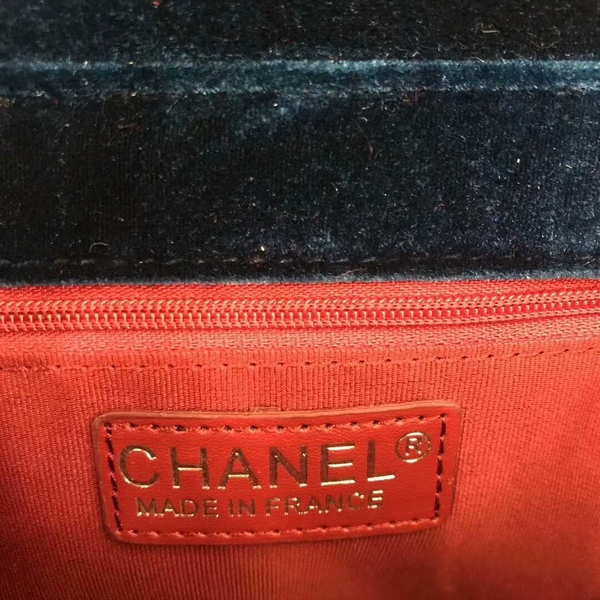 Chanel LeBoy 2017 Velvet Leather 67085 Blue